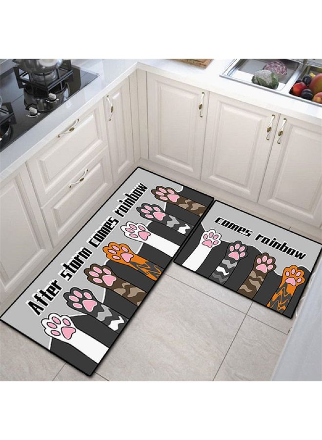 GOOTOY 2-Piece Kitchen Floor Mat Grey 40x60,40x120cm  - Image 2