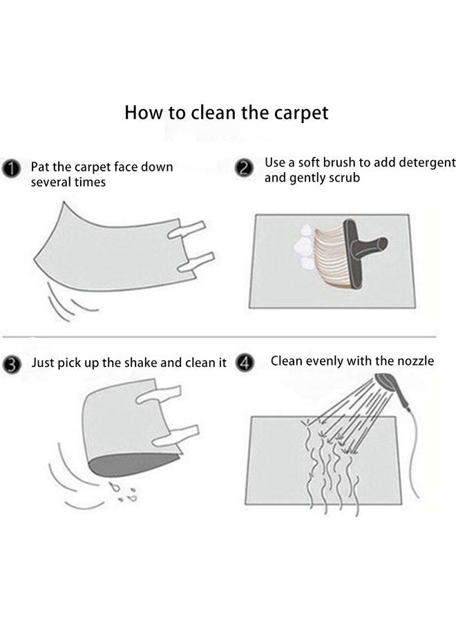 GOOTOY Rectangular Soft Touch Carpet Fabric Grey 160x230cm - Image 5