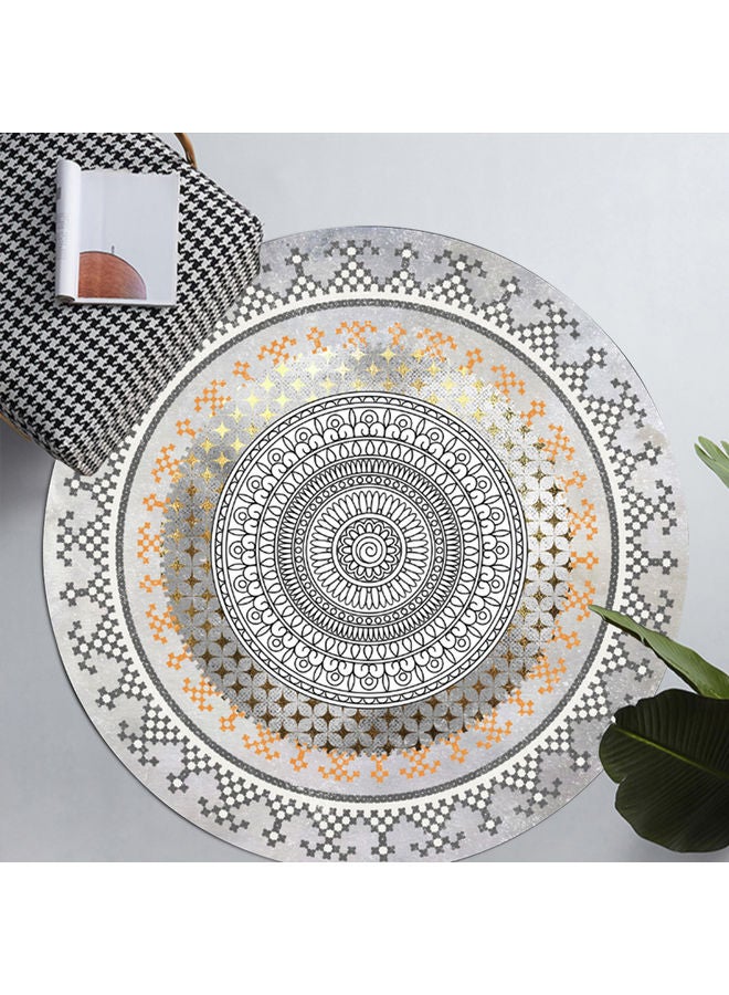 GOOTOY Decorative Antiskid Round Mat Fabric Grey 120x120cm  - Image 2