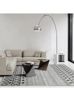 Rectangular Soft Touch Carpet Fabric Grey 160 x 230cm