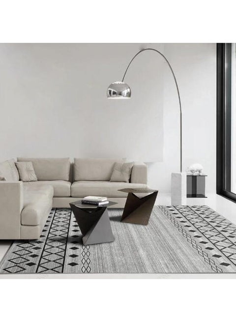Rectangular Soft Touch Carpet Grey 200 x 300cm