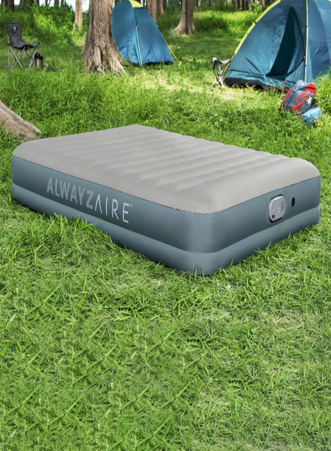 Bestway - AlwayzAire Fortech Airbed Queen Rechargeable Dual Pump 203x152x46cm - Image 1