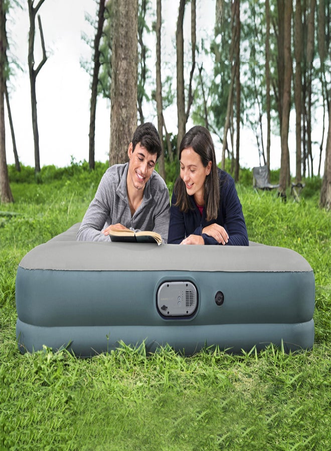 Bestway - AlwayzAire Fortech Airbed Queen Rechargeable Dual Pump 203x152x46cm - Image 1