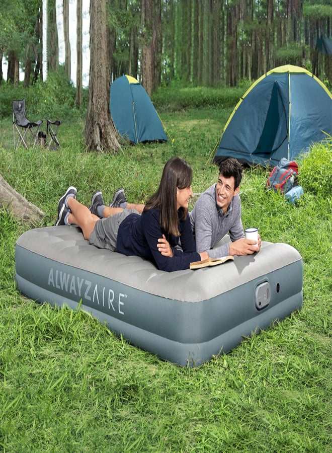 Bestway - AlwayzAire Fortech Airbed Queen Rechargeable Dual Pump 203x152x46cm - Image 1
