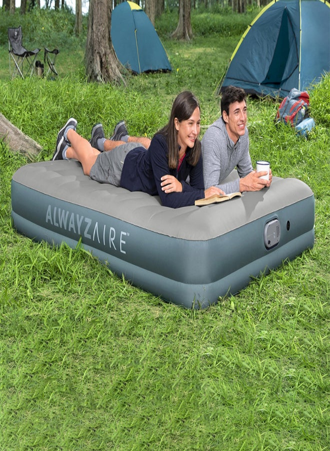 Bestway - AlwayzAire Fortech Airbed Queen Rechargeable Dual Pump 203x152x46cm - Image 1