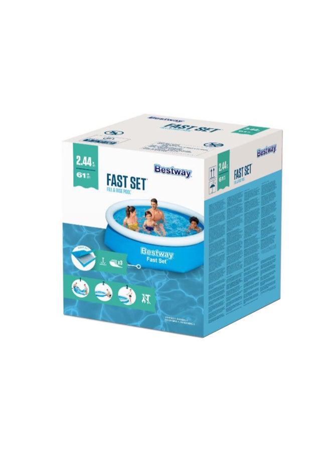 Bestway Inflatable Fast Set Pool 244x61x244cm - Image 4