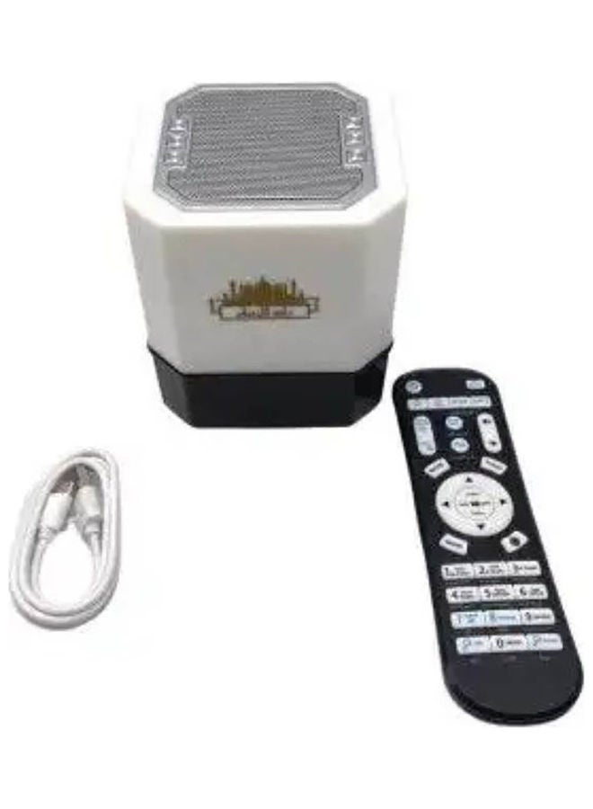 Intelligent BT Small Speaker 3D Arounded Portable Mini Qur'An Speaker LU-VQ9-42 QB303 White - Image 3