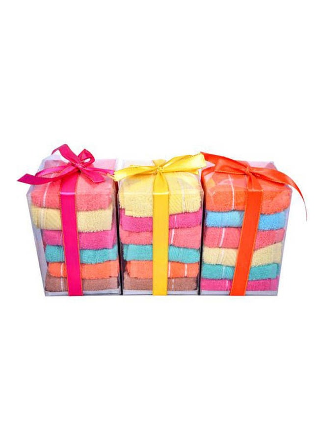 Cotton Towels Set Multicolour 30x30cm