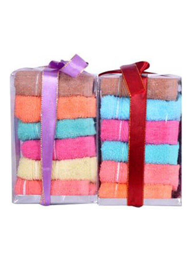 Cotton Hand Towels Multicolour 30x30cm - Image 1
