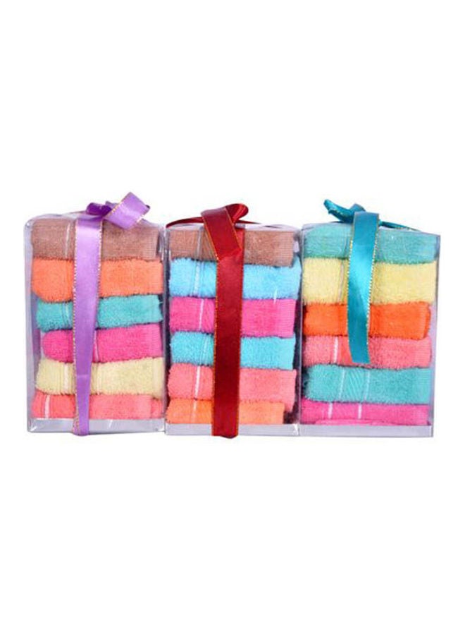 Cotton Towels Set Multicolour 30x30cm