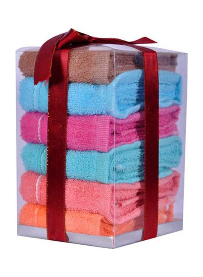Cotton Towels Set Multicolour 30x30cm