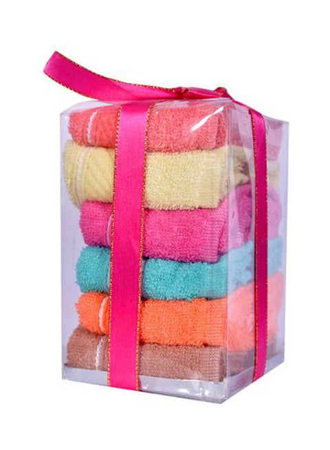Cotton Towels Set Multicolour 30x30cm