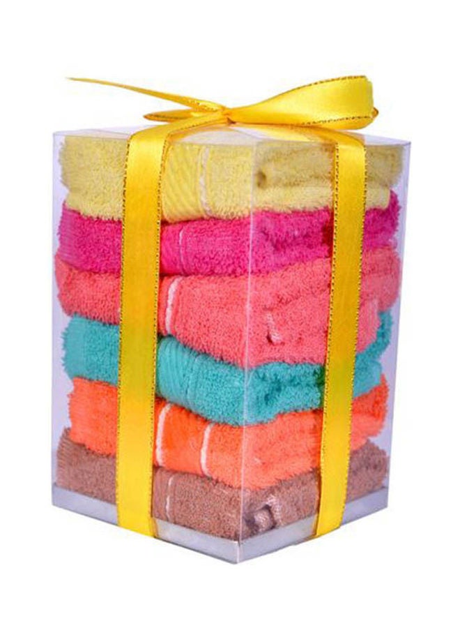 Cotton Towels Set Multicolour 30x30cm