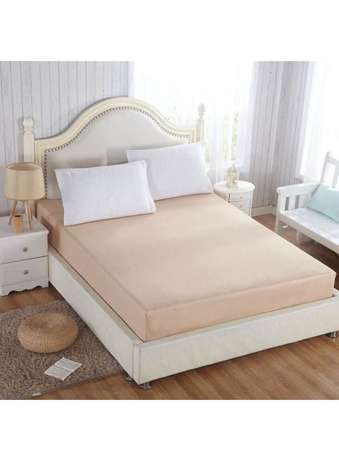 Protective Cotton Bed Sheet Cotton Coffee 160x200cm
