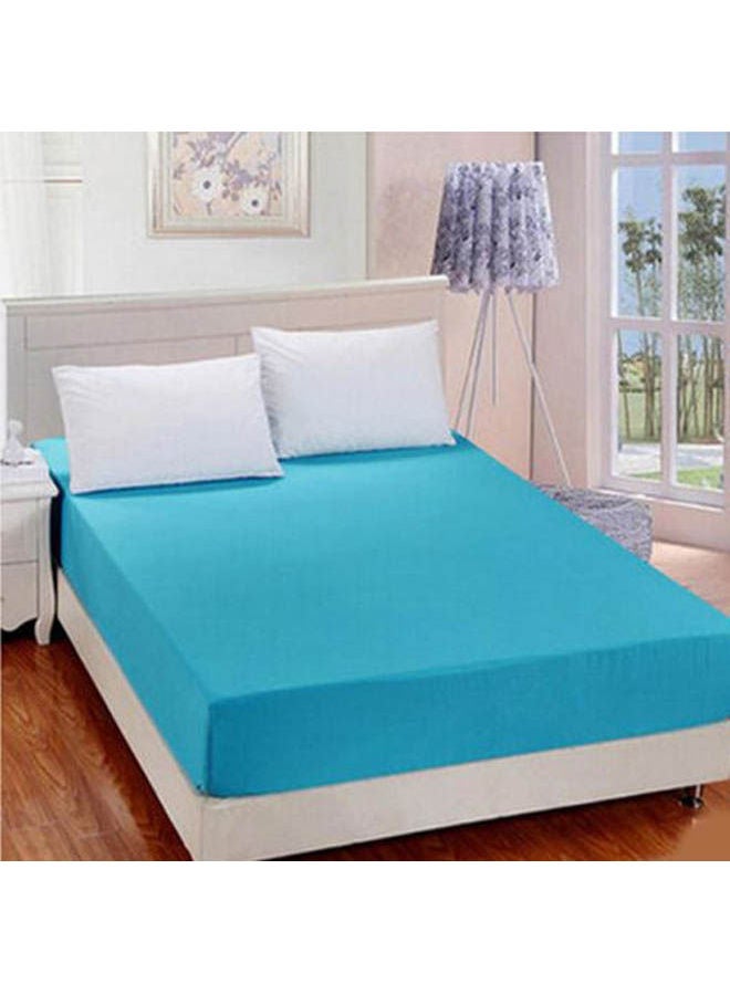 Protective Cotton Bed Sheet Cotton Sky Blue 160x200cm