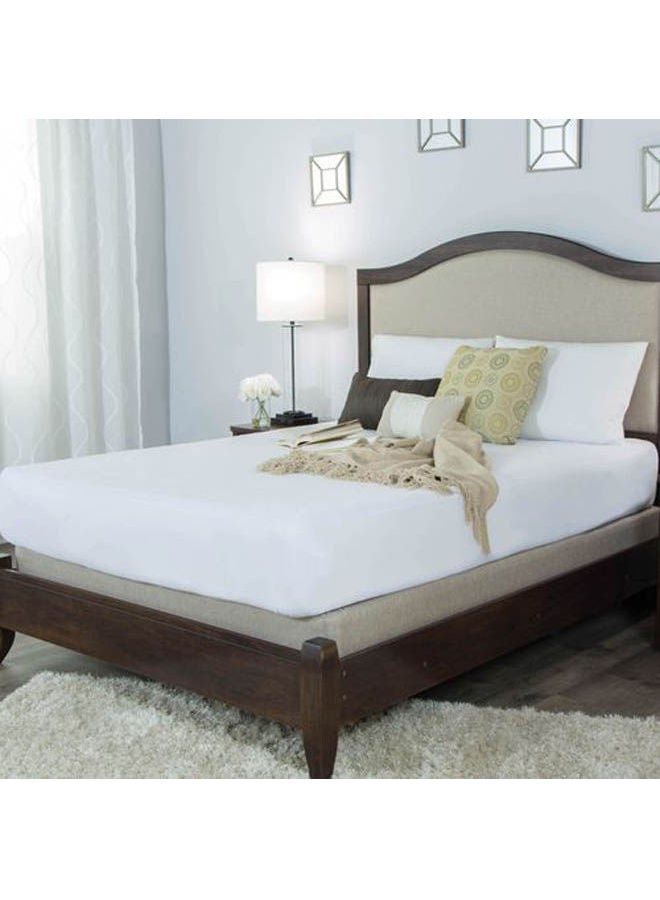 Protective Cotton Bed Sheet Cotton Off White 160x200cm