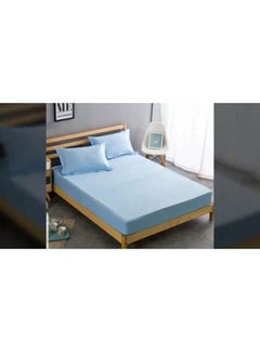 Protective Cotton Bed Sheet Set  3 Pcs Cotton Sky Blue 160x200cm - v1645949001/N52781605A_1