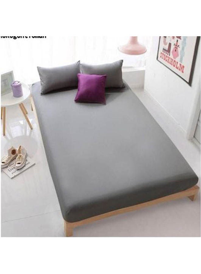 Protective Cotton Bed Sheet Cotton Grey 160x200cm