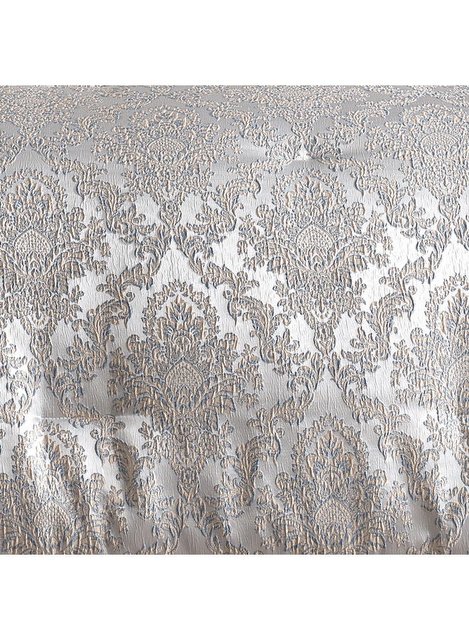 10-Pieces Bridal Luxurious Copland Rein Comforter Set Cotton Grey 260x240cm