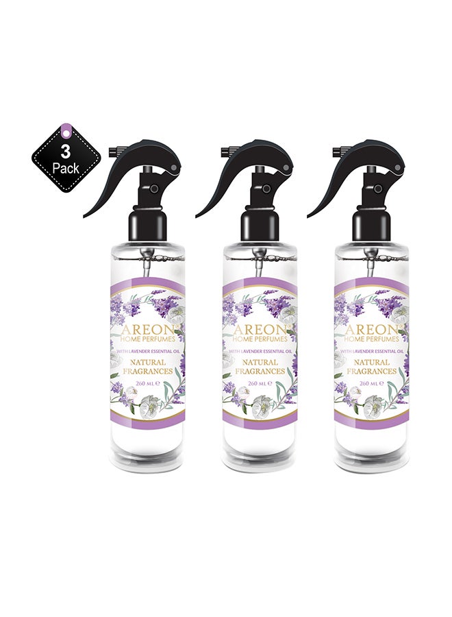 Pack Of 3 Natural Fragrances Lavender Clear 260ml