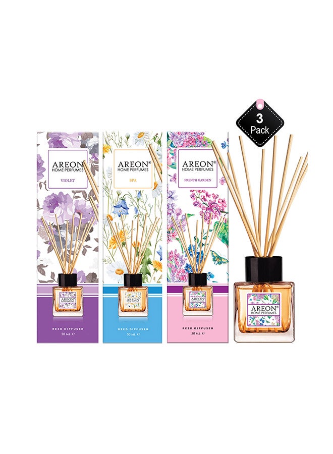 Areon - Pack Of 3 Home Perfumes Collection Yellow 50ml - Image 1