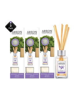 Areon Pack Of 3 Home Perfumes Patchouli Lavender Vanilla Yellow 85ml 
