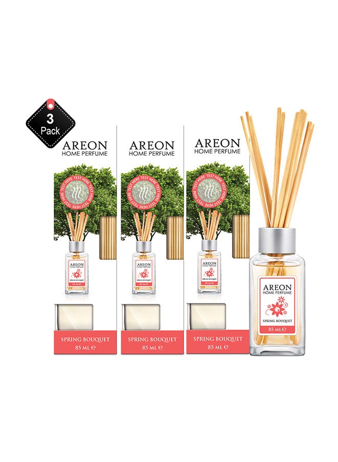 Pack Of 3 Home Perfumes Spring Bouquet Yellow 85ml