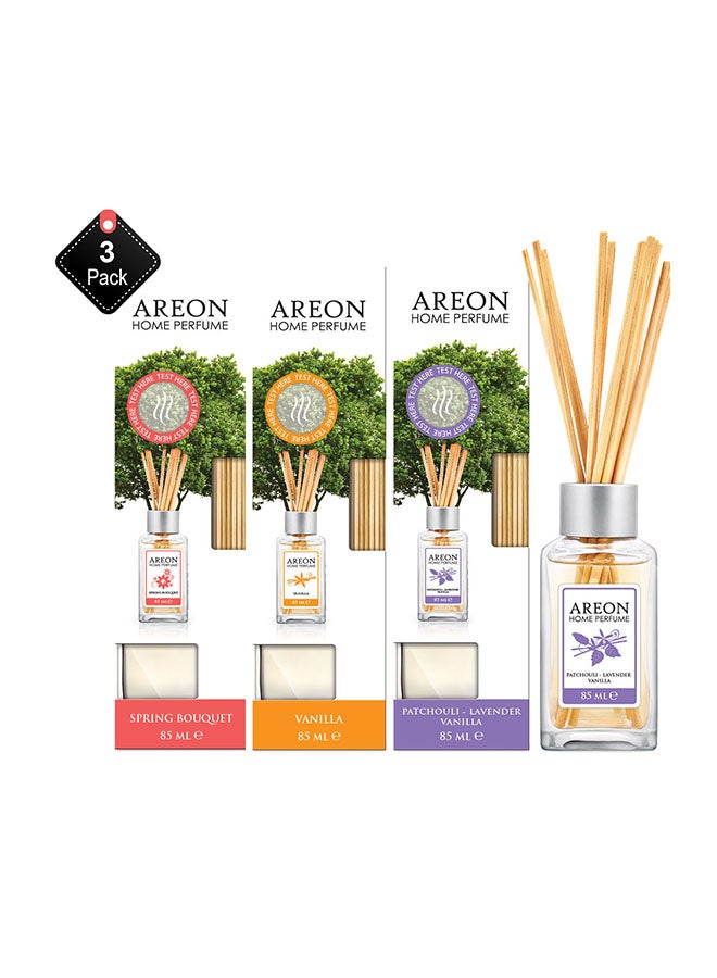 Areon Pack Of 3 Home Perfumes Collection Yellow 85ml