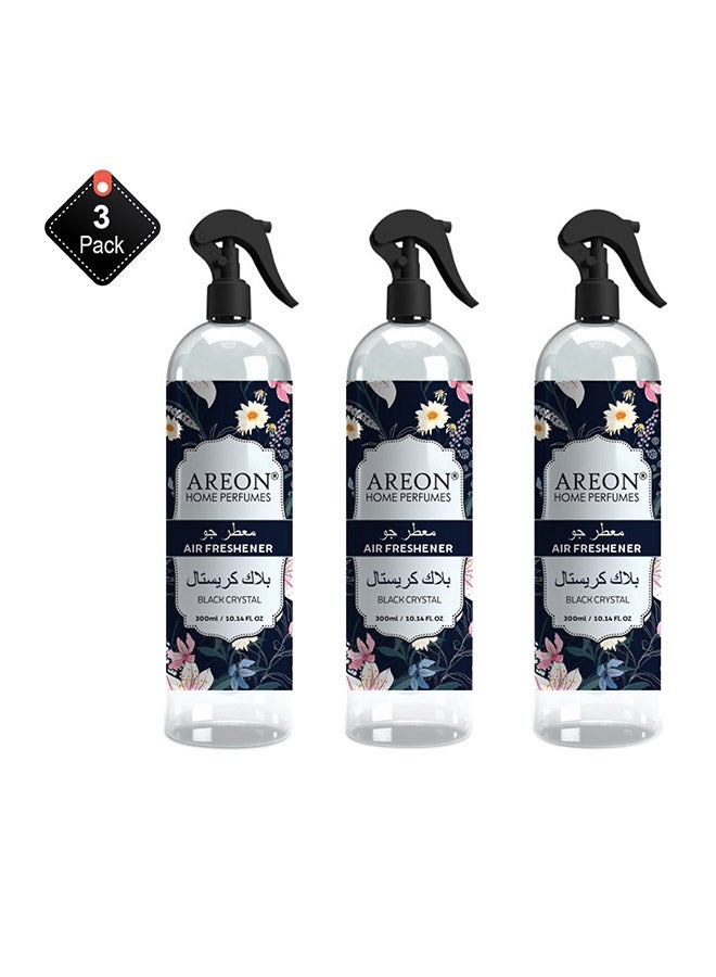 أريون Pack Of 3 Room Spray Black Crystal Clear 300ml 