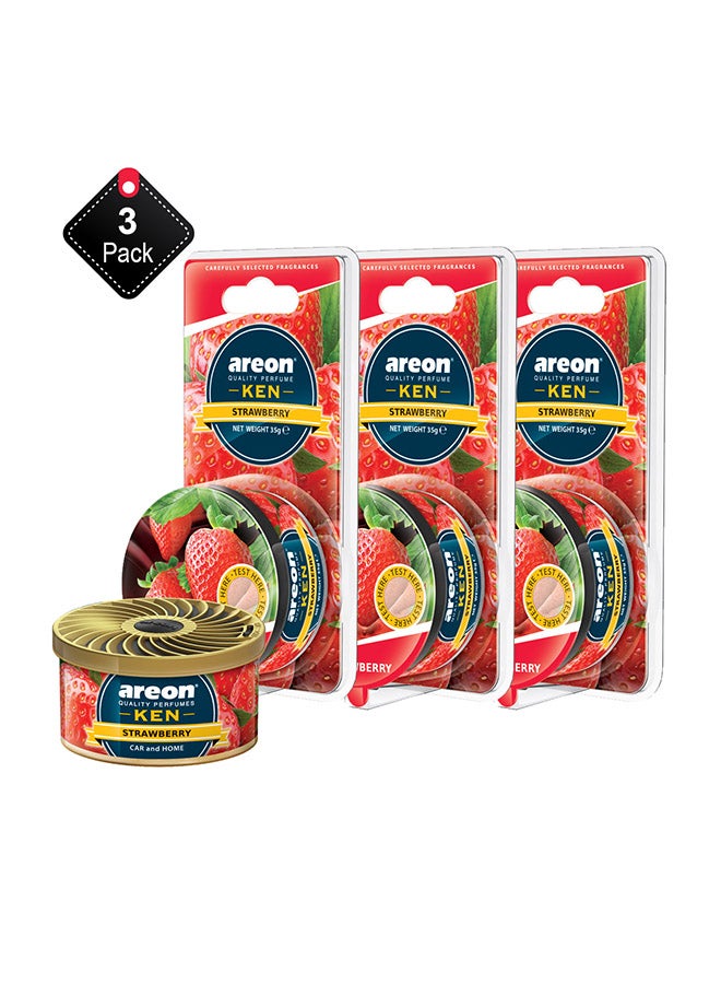 عبوة من 3 علب معطر هواء بنكهة الفراولة