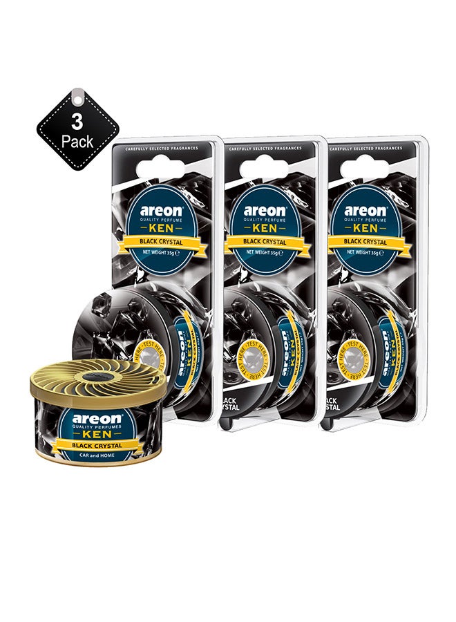 أريون Pack Of 3 Air Freshener Can Black Crystal Multicolour 45grams 