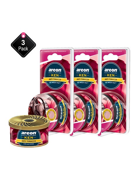 Pack Of 3 Air Freshener Can  Anti-Tobacco Multicolour 45grams