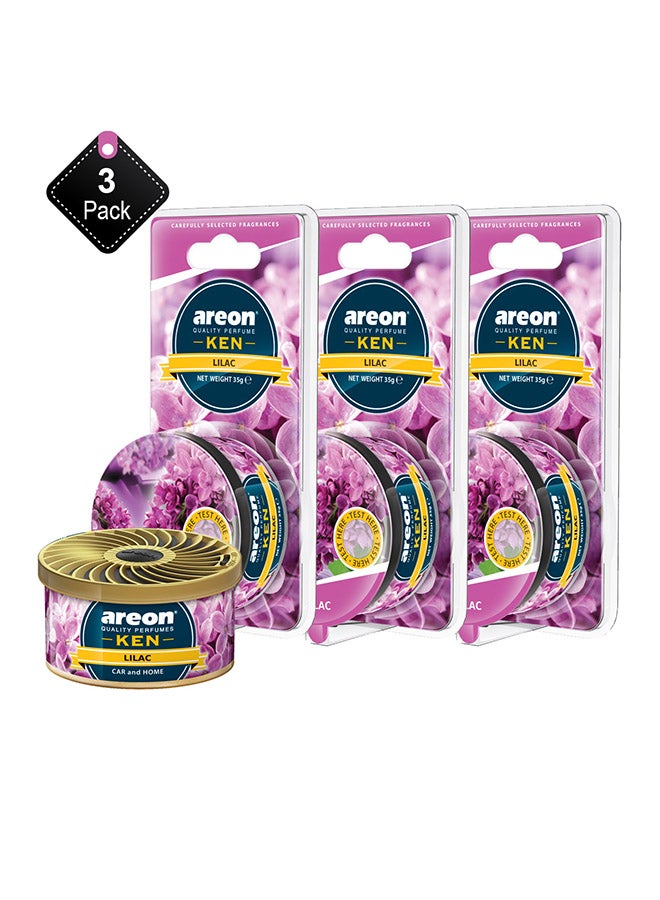 Pack Of 3 Air Freshener Can  Lilac Multicolour 45grams