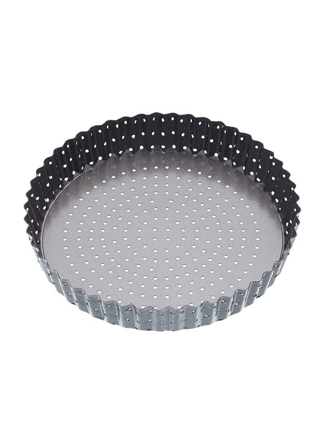 Non-Stick Fluted Round Quiche Pan Grey 25cm - v1645950400/N17942634A_1