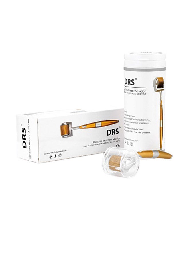 ديرما رولر أداة دوارة Zgts لتدليك الوجه بنمط إبر مايكرو من التيتانيوم ذهبي/ أبيض 94جرام - Image 1