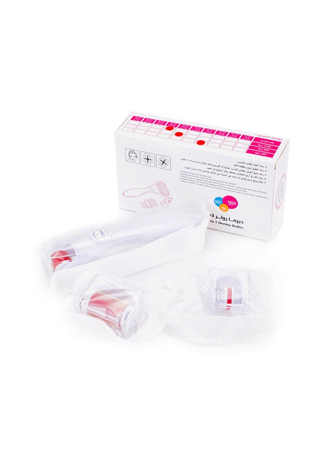 Derma Roller 3-In-1 Derma Roller White/Red  - Image 3