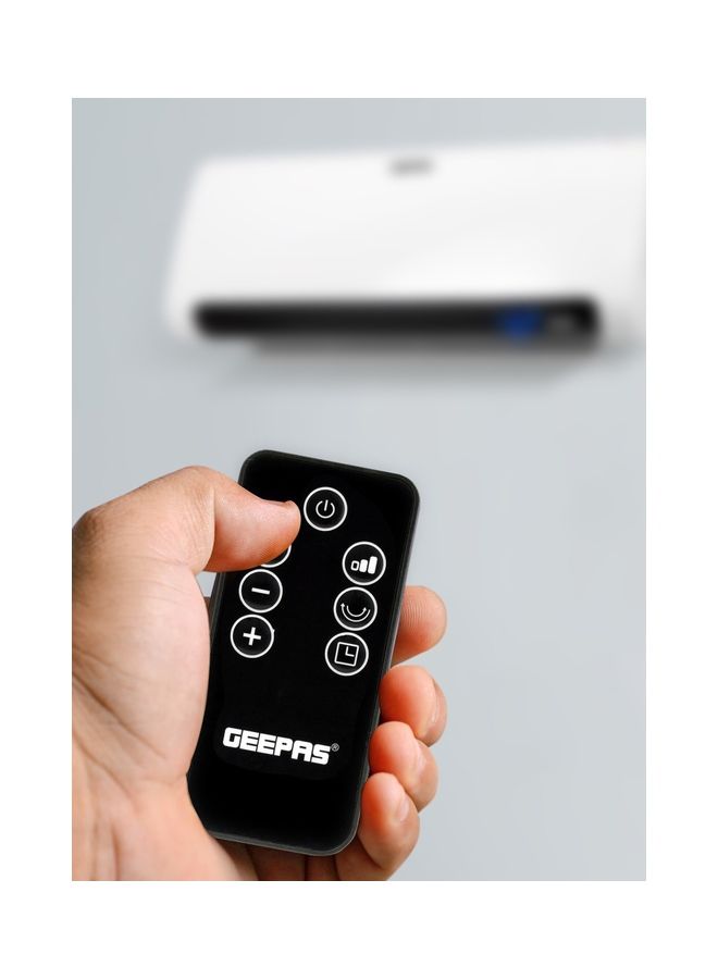 جيباس مدفأة سيراميك للحائط مزودة بمعامل حراري موجب ومزودة بشاشة LED لعرض درجات الحرارة - ومؤقت لمدة تصل إلى 7.5 ساعة وجهاز تحكم عن بعد 2200.0 W GWH28518 أبيض وأسود - Image 3