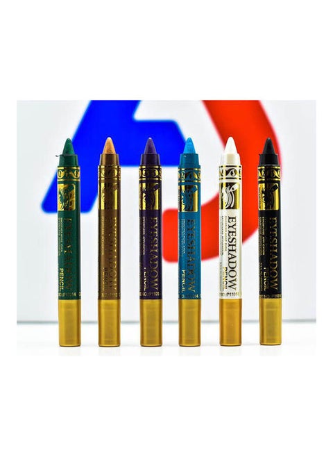 Kajal Mn Wood Eyeshadow Pencil Set - 6 Pens Multicolour
