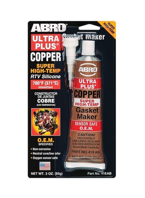 Ultra Plus Copper RTV Super High-Temp Silicone Gasket Maker 85g