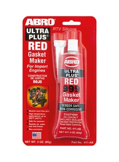 Abro Ultra Plus Red RTV Silicone Gasket Maker 85g 