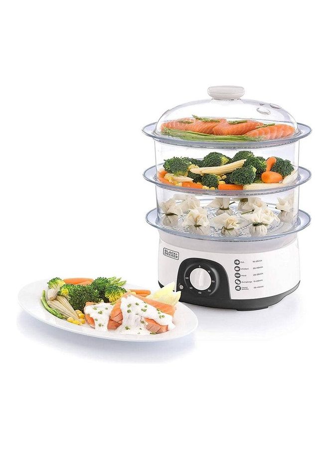 BLACK&DECKER - 3 Tier Food Steamer 10.0 L 775.0 W Hs600-B5 White - Image 1