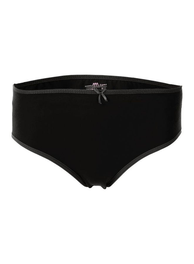 Mesery Bundle OF Three Brief Smooth Cotton Hipster Panties BLack  - Image 2