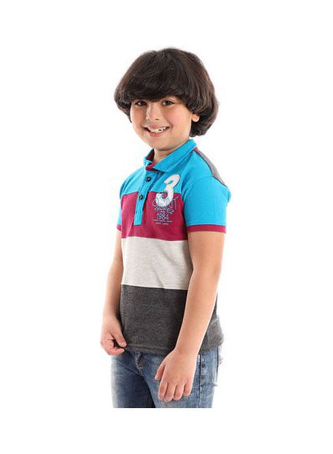 Caesar - Casual Printed Polo Neck  T_Shirt Multicolour - Image 1