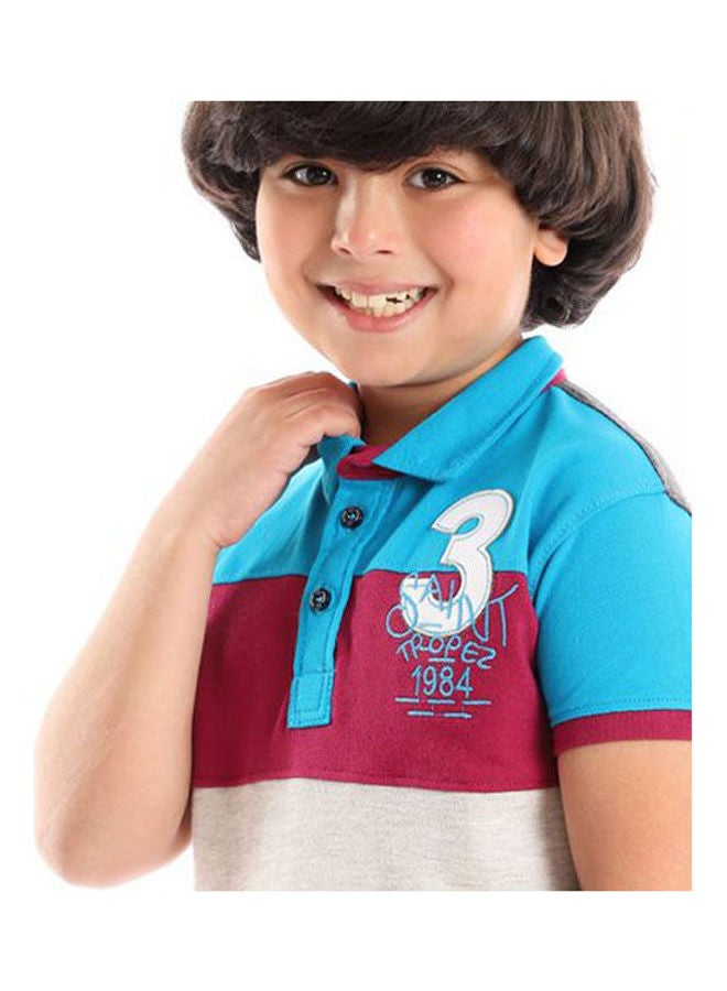 Caesar - Casual Printed Polo Neck  T_Shirt Multicolour - Image 1