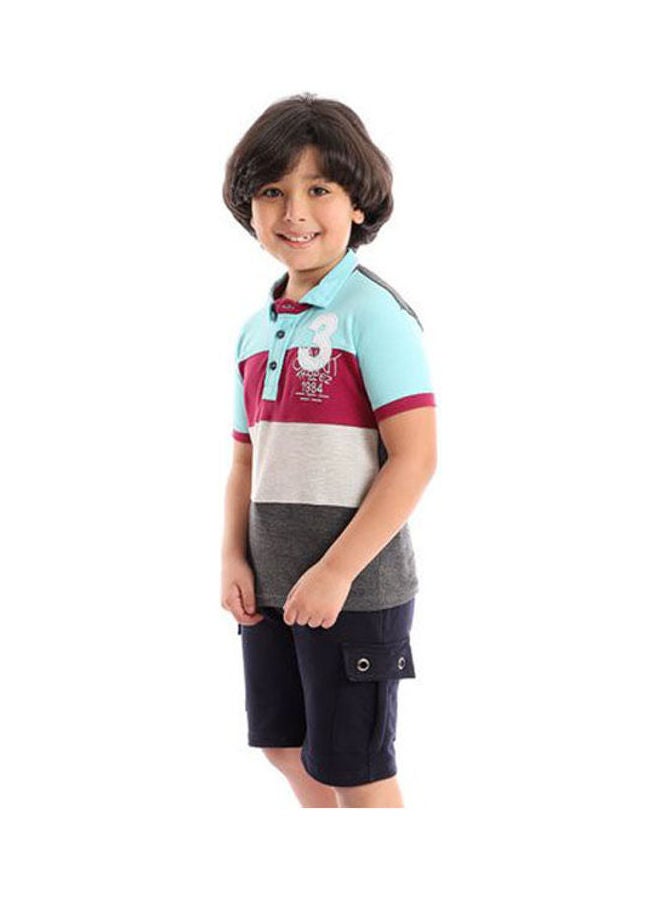 Caesar - Casual Printed Polo Neck  T_Shirt Multicolour - Image 1