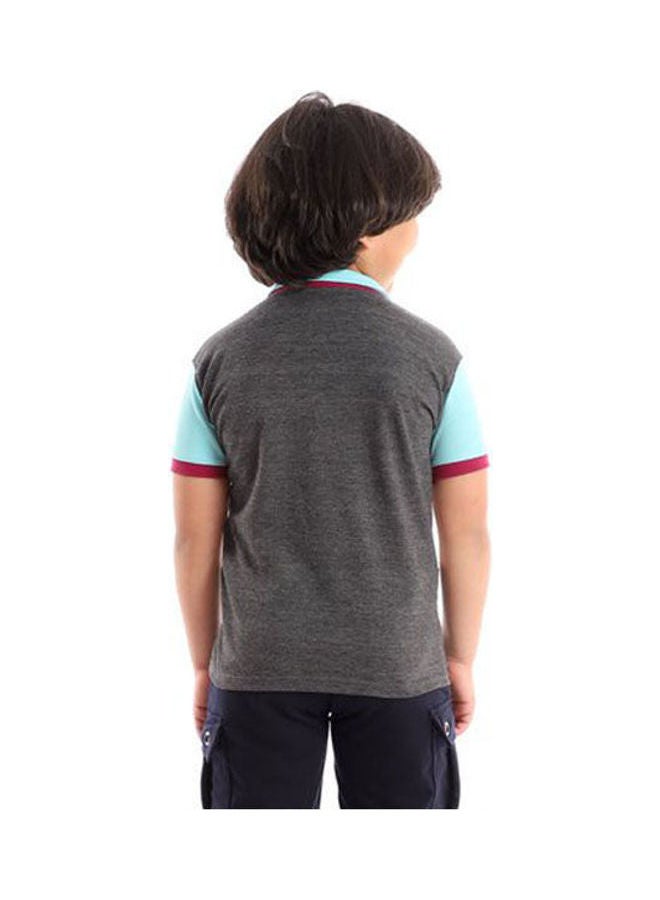 Caesar - Casual Printed Polo Neck  T_Shirt Multicolour - Image 1