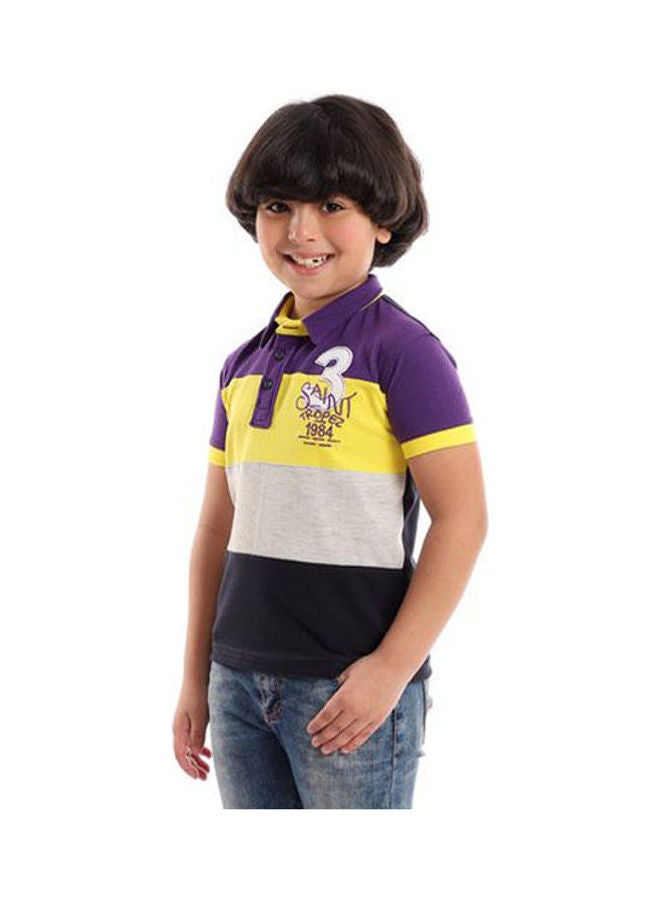Caesar - Casual Printed Polo Neck  T_Shirt Multicolour - Image 1