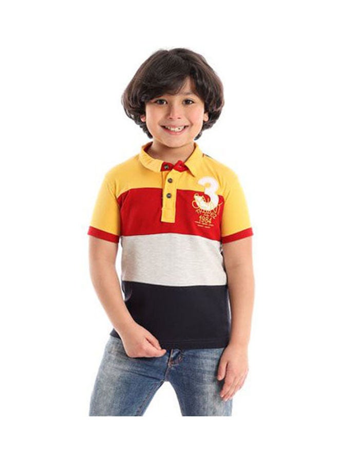 Caesar Casual Printed Polo Neck  T_Shirt Multicolour  - Image 1