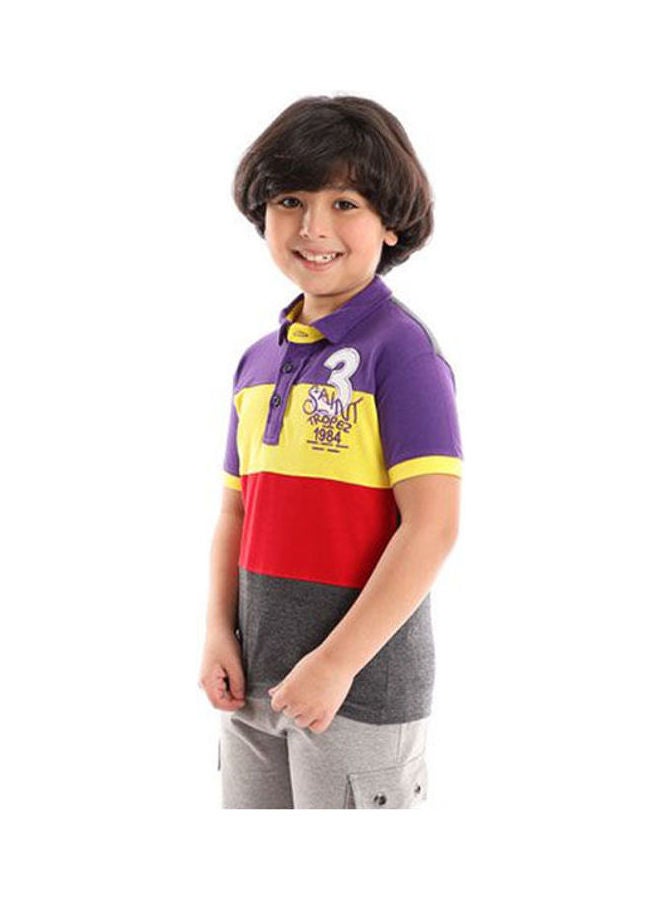 Caesar Casual Printed Polo Neck  T_Shirt Multicolour  - Image 2