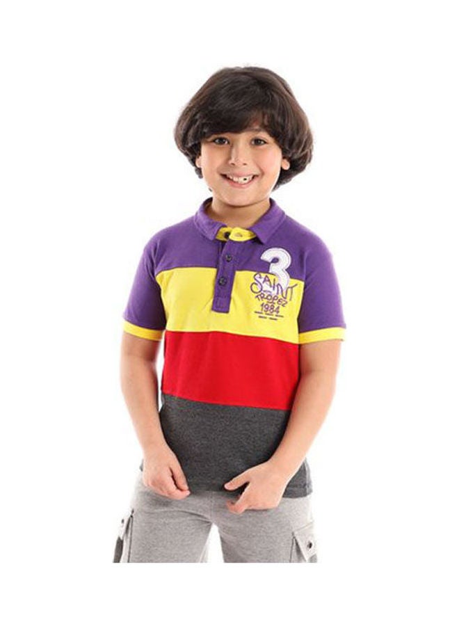 Caesar Casual Printed Polo Neck  T_Shirt Multicolour  - Image 1